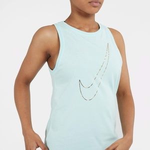 NEW NWT SZ Small Nike Dri-FIT Femme Training Tank dd2800 336 Swoosh Logo Foil